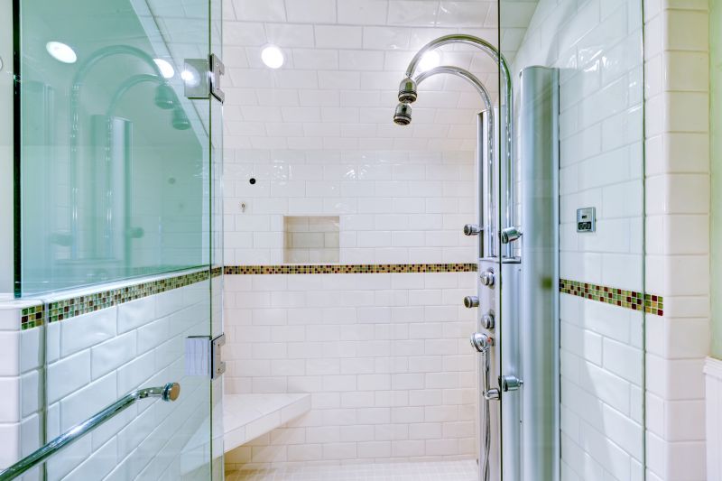 Contemporary Shower with Glass Doors